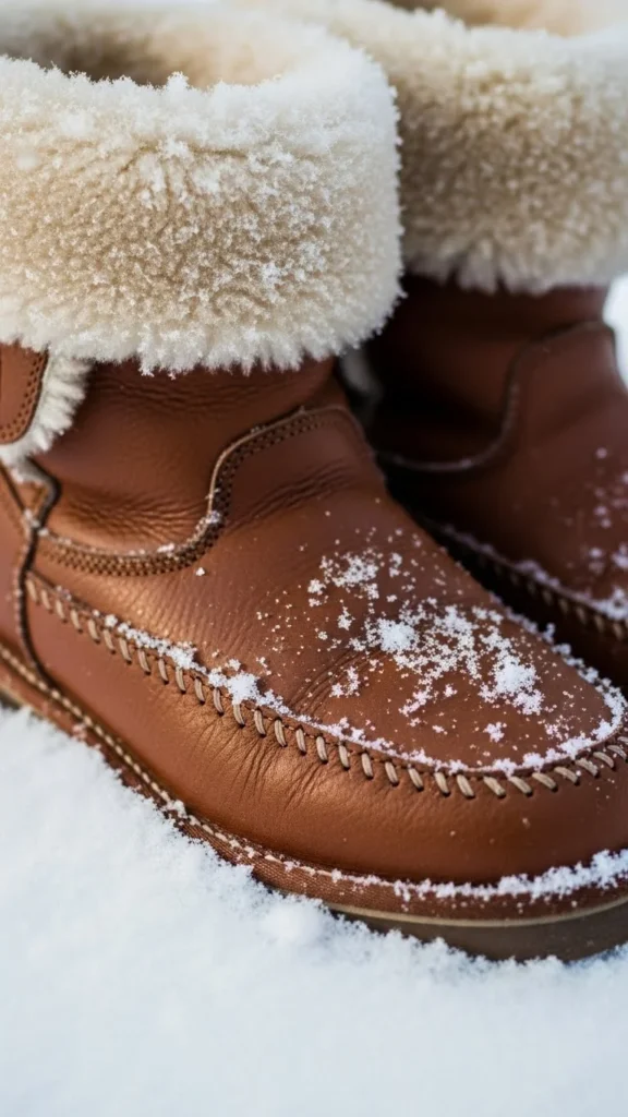 1. Shearling-Lined Leather Boots