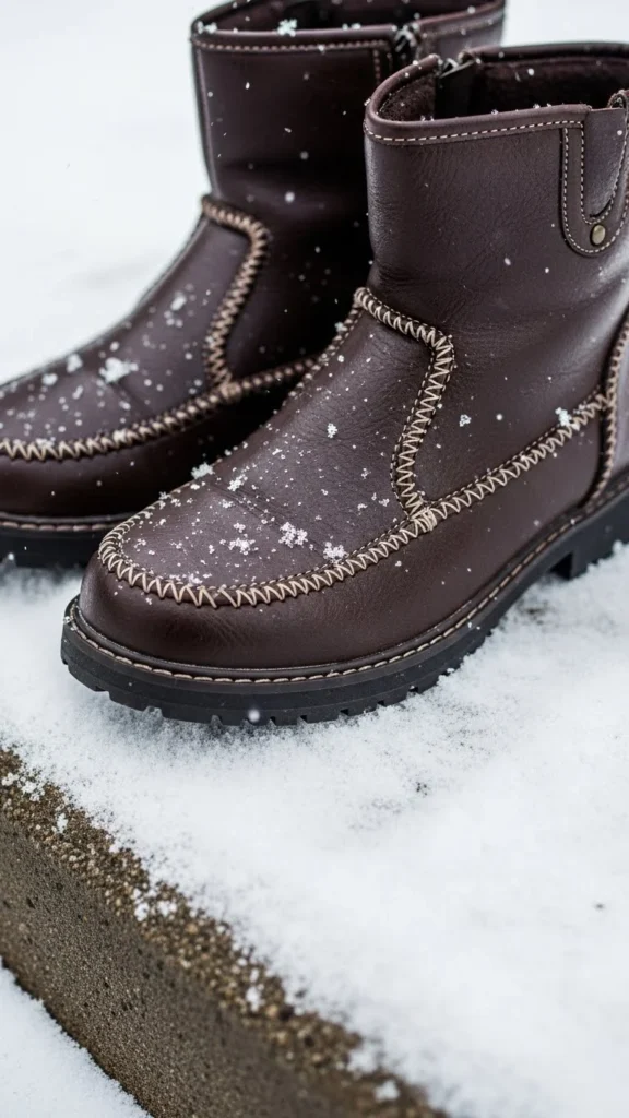10. Faux-Leather Budget Winter Boots