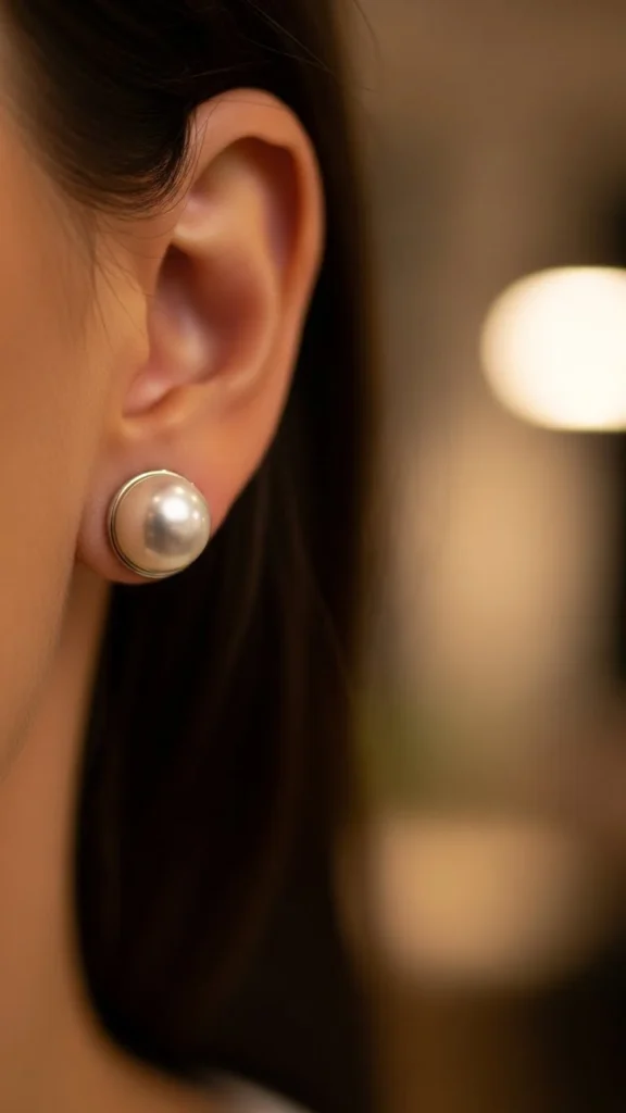 10. Pearl Stud Earrings
