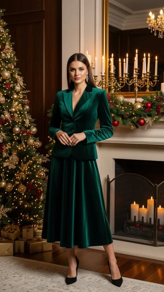 10. Velvet Skirt Suit