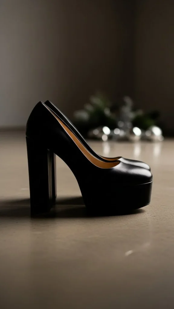 11. Faux Leather Platform Heels