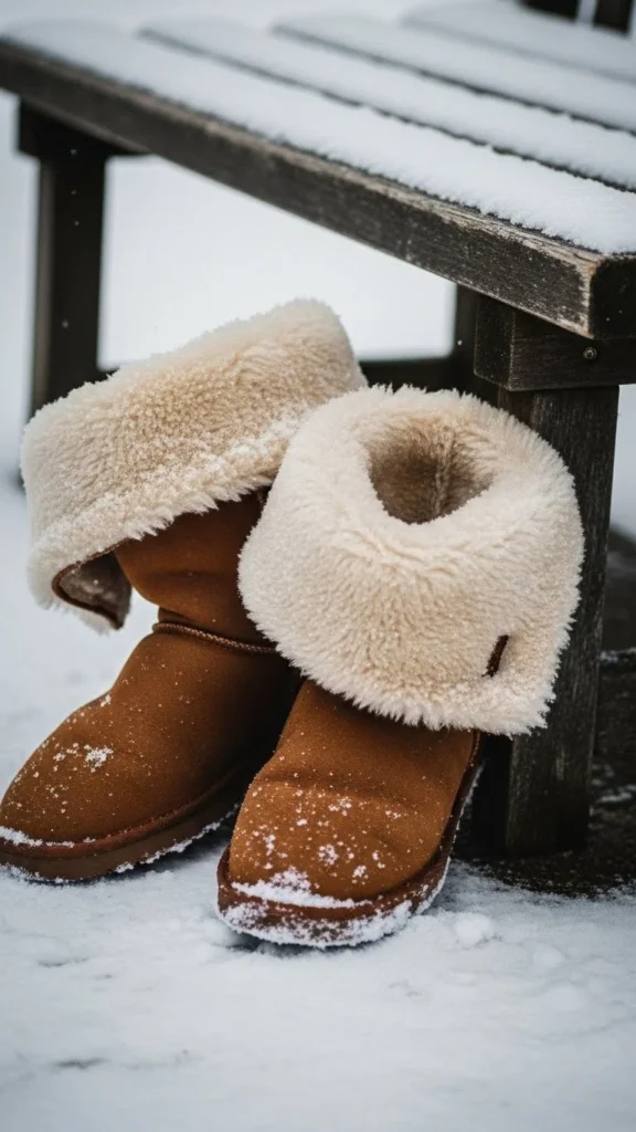 11. Fold-Over Fur Boots