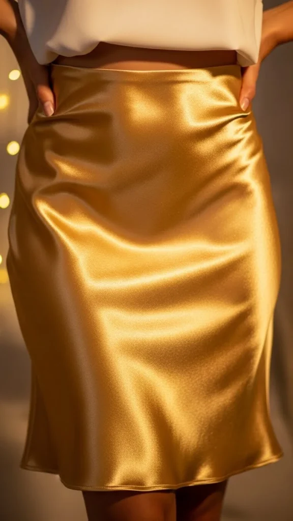 12. Gold Slip Skirt