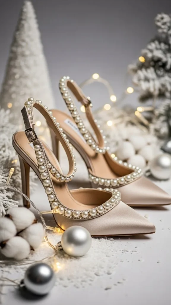 12. Pearl-Detail Heels