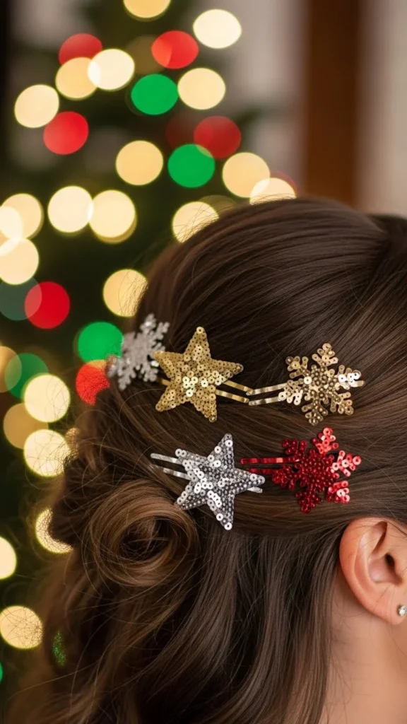 13. Sequin Hair Clips