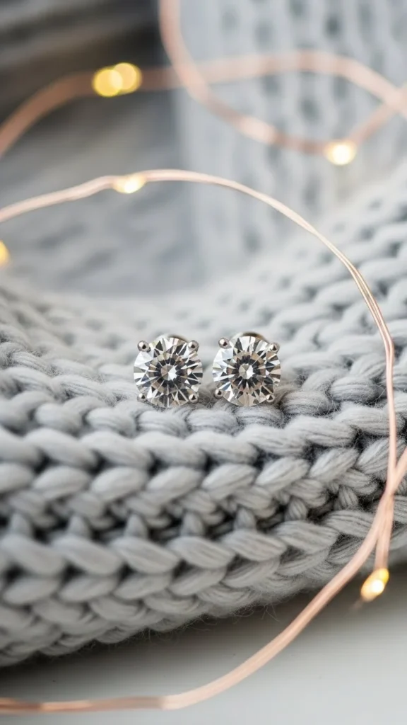 14. Crystal Stud Earrings
