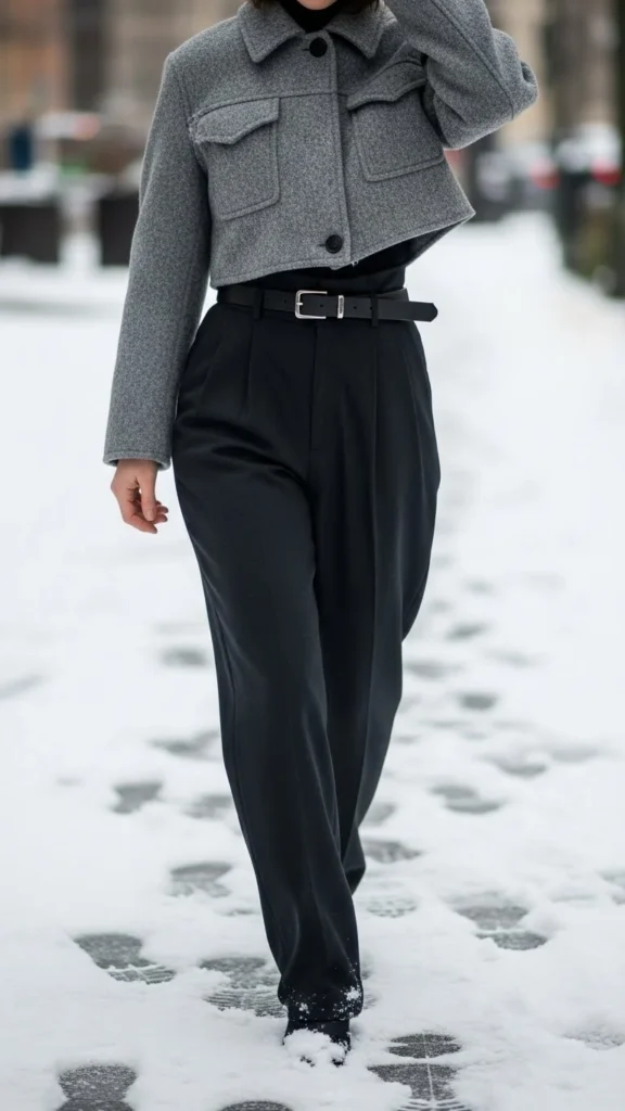 16. Cropped Wool Jacket