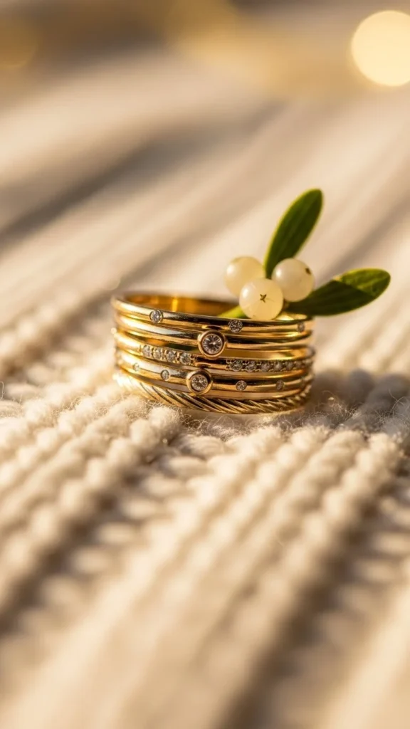 16. Festive Ring Stack