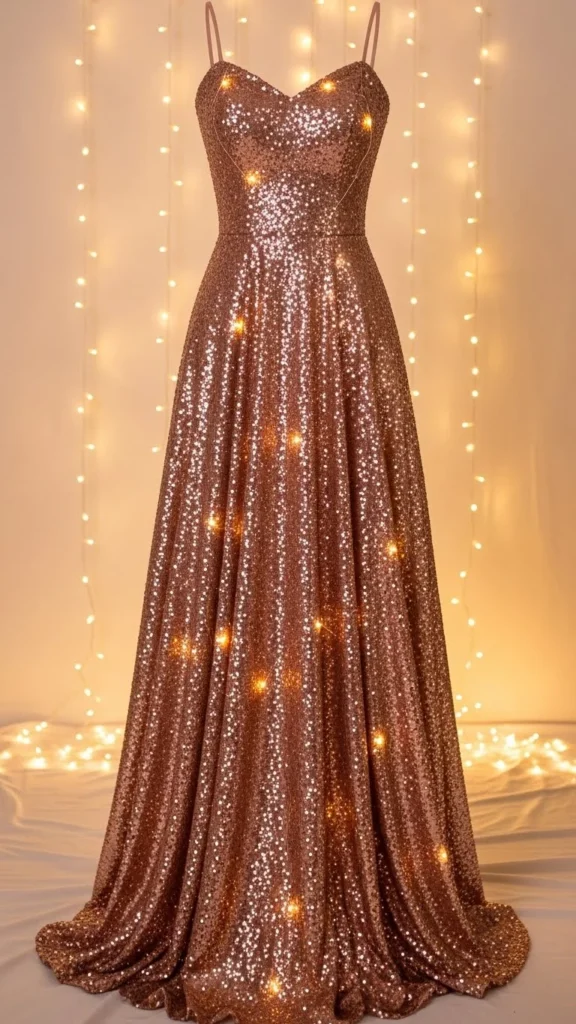 16. Rose Gold Party Dress