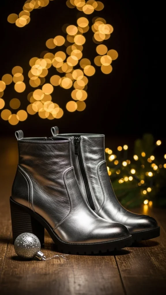 17. Metallic Ankle Boots