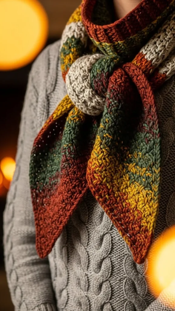 17. Triangle Knit Scarf