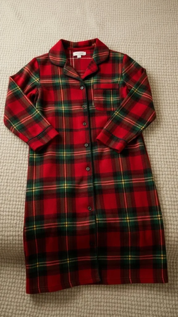 18. Cozy Plaid Nightgown