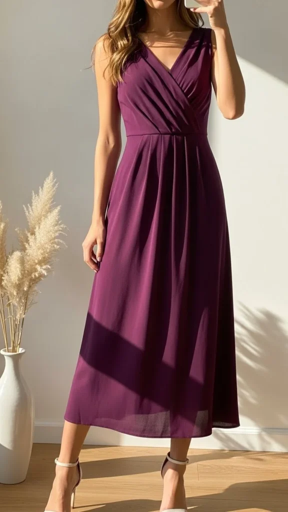 18. Plum Midi Dress