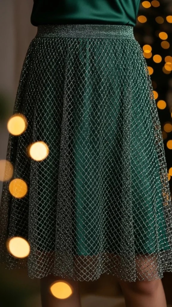 18. Sparkle Mesh Skirt