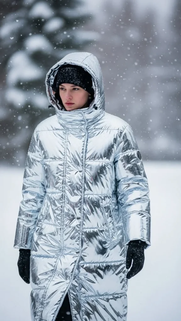 19. Metallic Winter Coat