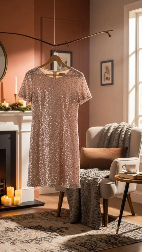 19. Short-Sleeve Sequin Dress