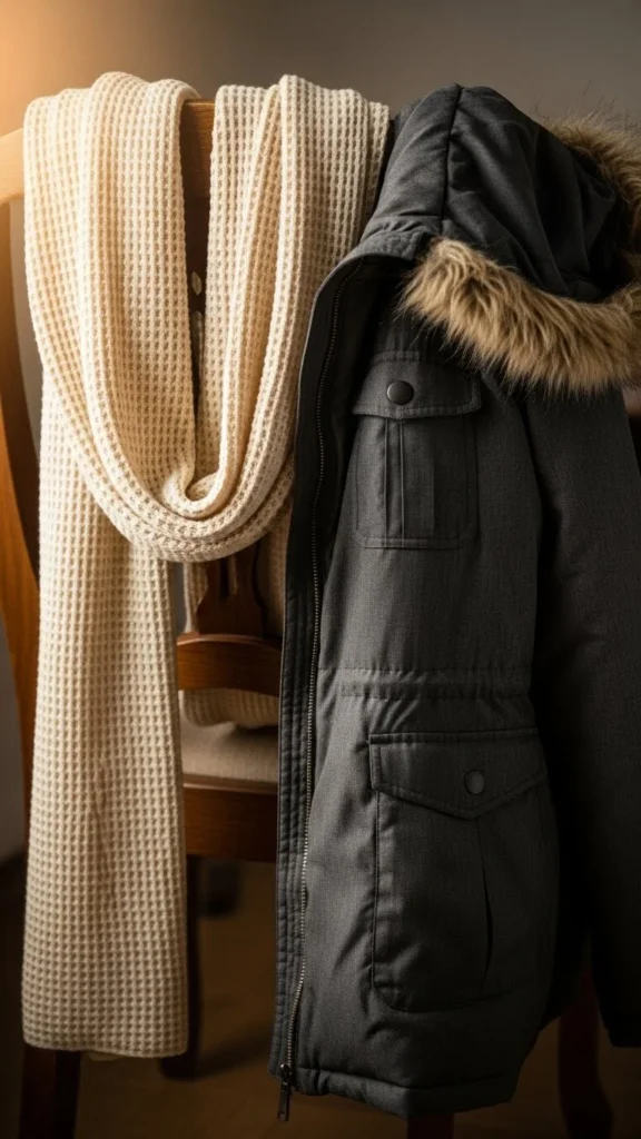 19. Textured Waffle Scarf