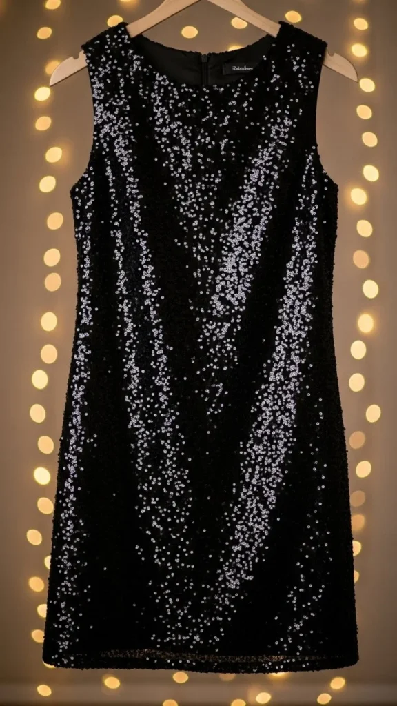 2. Black Sequin Shift
