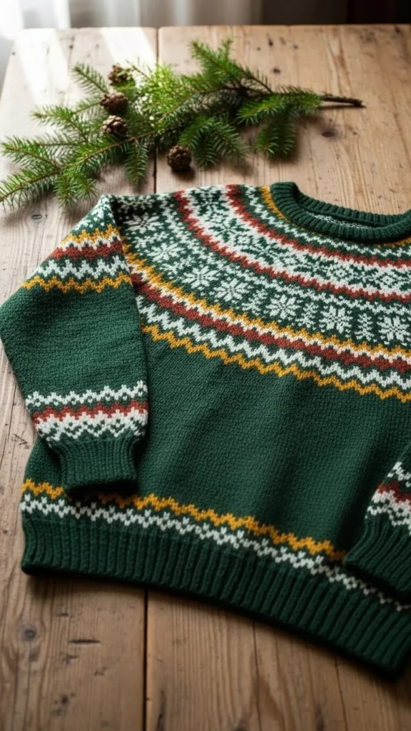 2. Forest Green Fair Isle