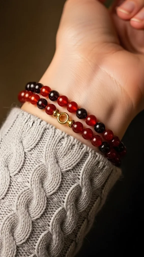 2. Red Beaded Bracelet