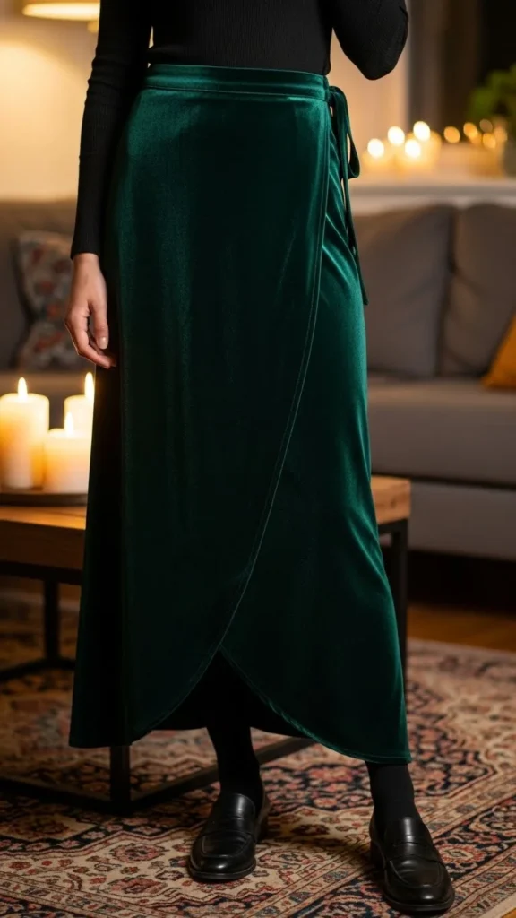 2. Velvet Wrap Skirt