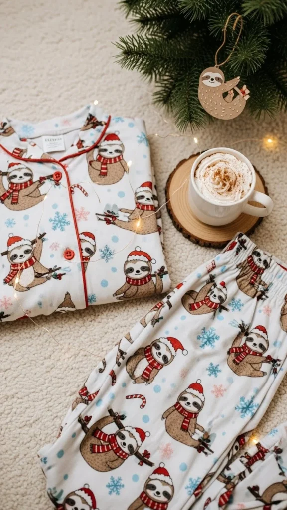20. Holiday Sloth Pajamas