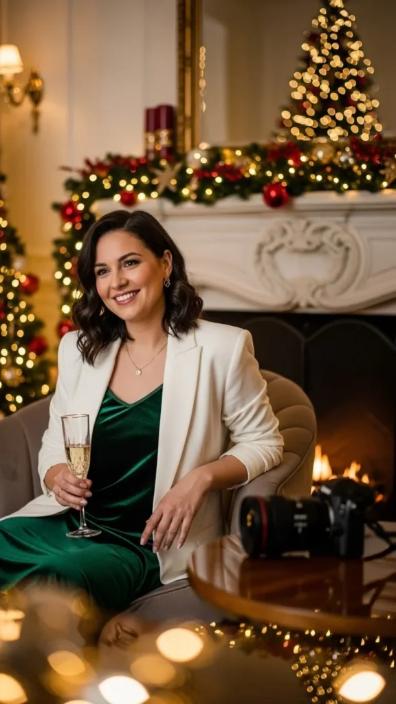 20. Velvet Cami with Blazer