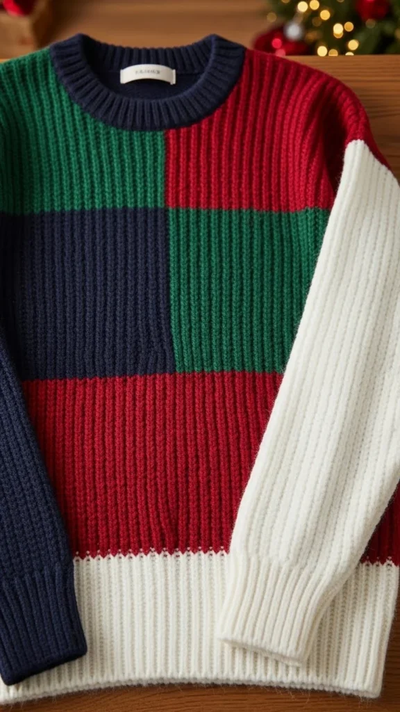 21. Colorblock Holiday Sweater