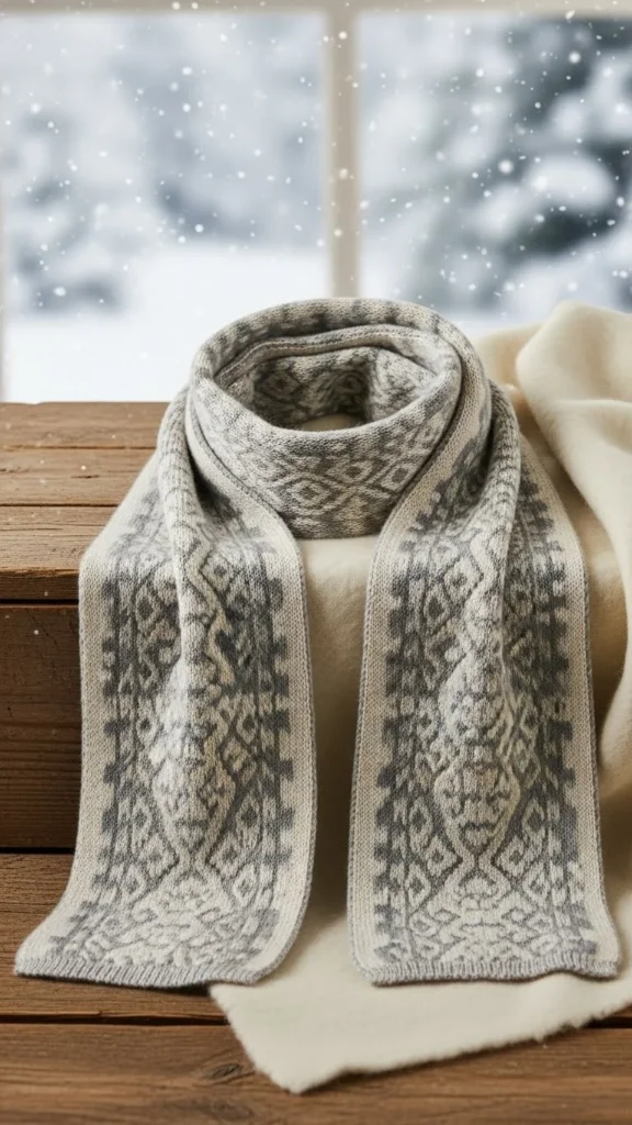 21. Patterned Knit Scarf