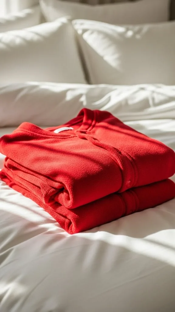 21. Red Fleece Pajama Set