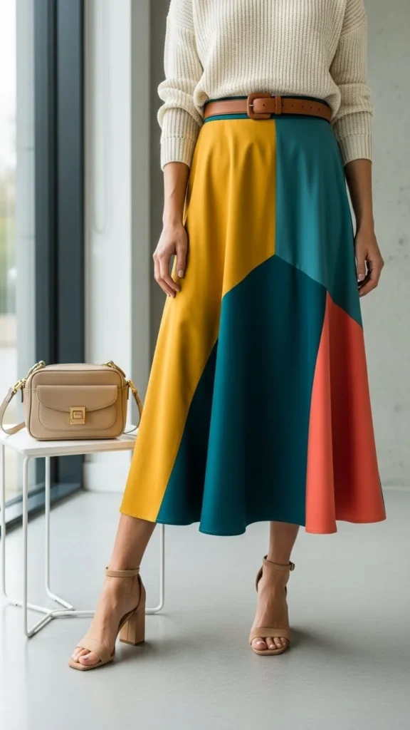 22. Color-Blocked Skirt