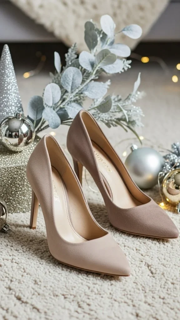 22. Faux Suede Party Heels