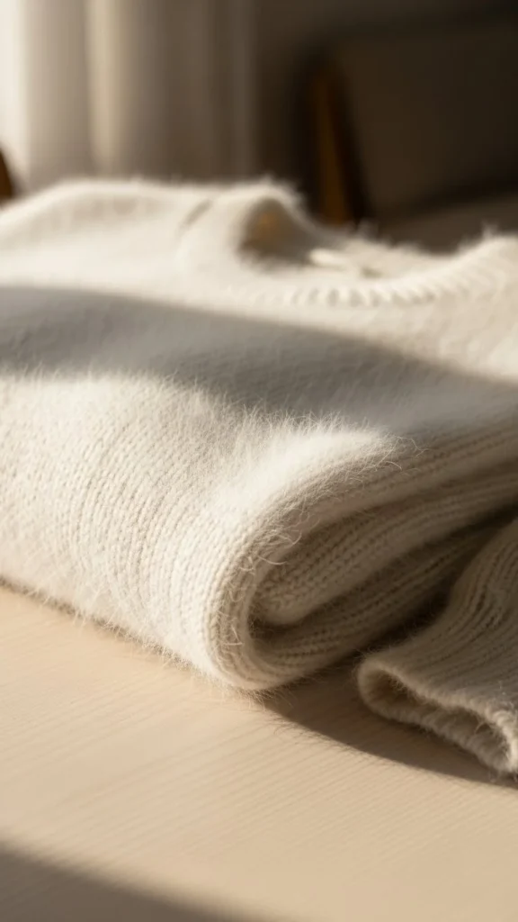 22. Fuzzy White Pullover