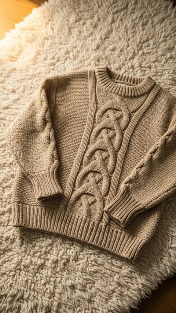 22. Soft Beige Winter Knit