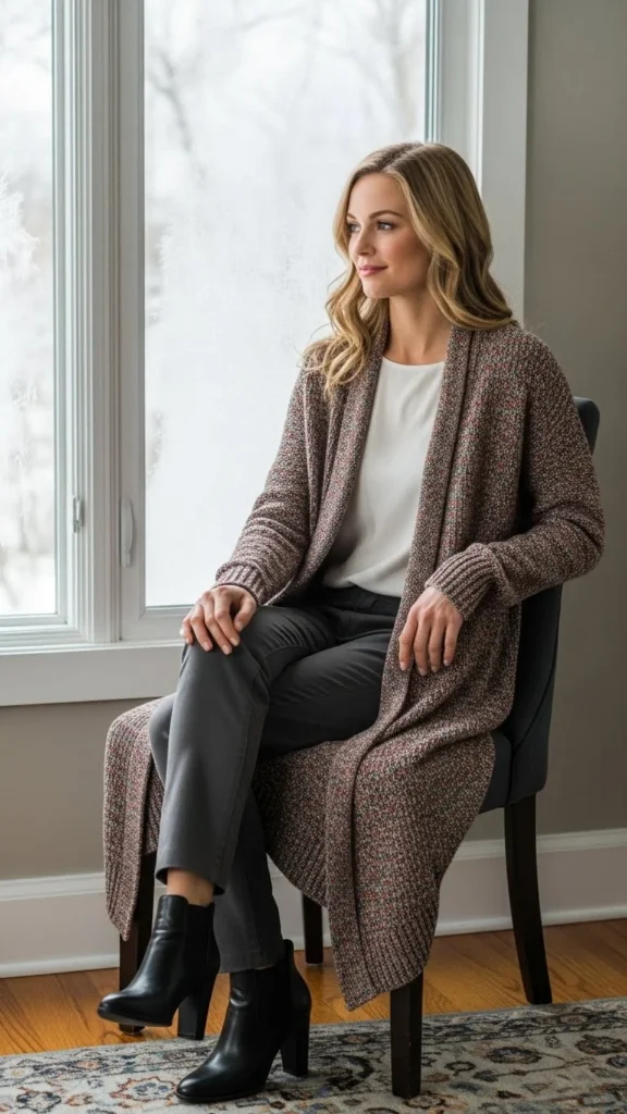 22. Wear Longline Cardigans as Coats Indoors