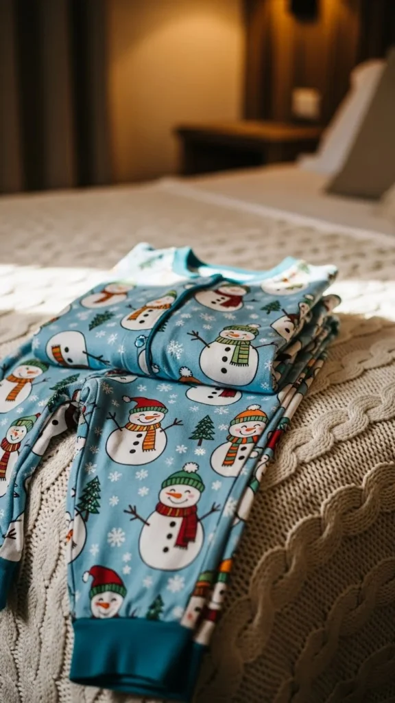 22. Whimsical Snowman Pajamas
