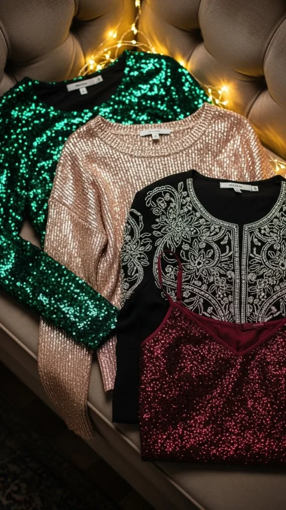 23 Dazzling Sparkly Tops That Light Up Your Holiday Nights (1)