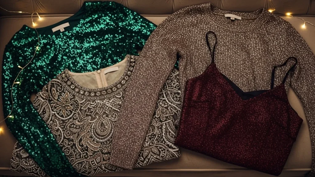 23 Dazzling Sparkly Tops That Light Up Your Holiday Nights (2)