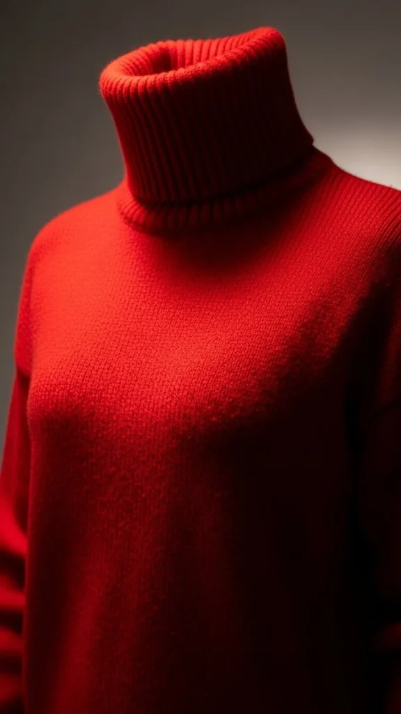 23. Bold Red Turtleneck