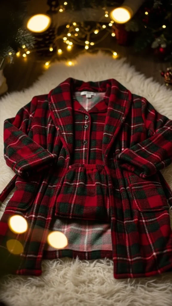 23. Cozy Christmas Robe-and-Pajama Duo