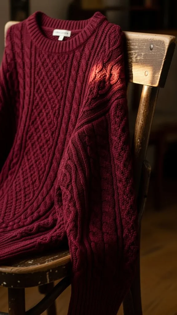 23. Deep Burgundy Knit