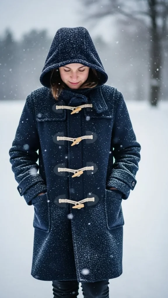 23. Long Hooded Duffle Coat