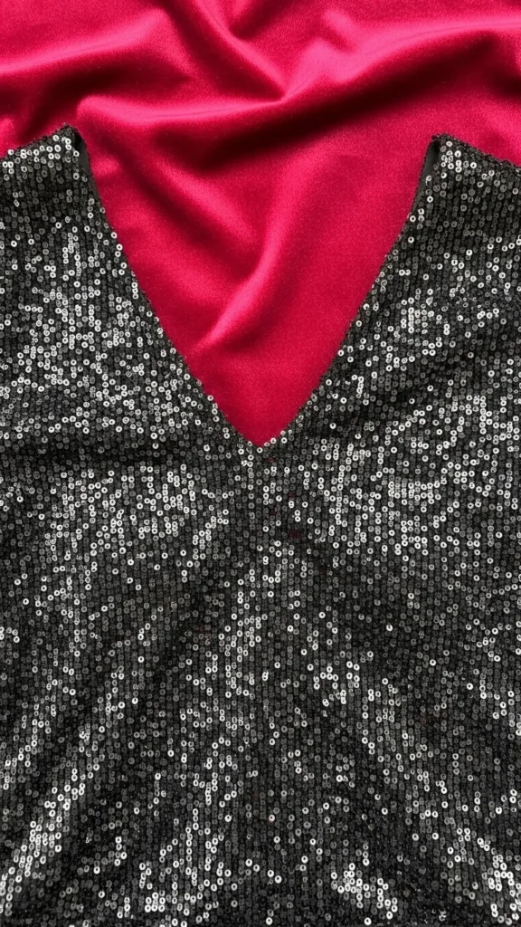 23. Sequin V-Neck Top