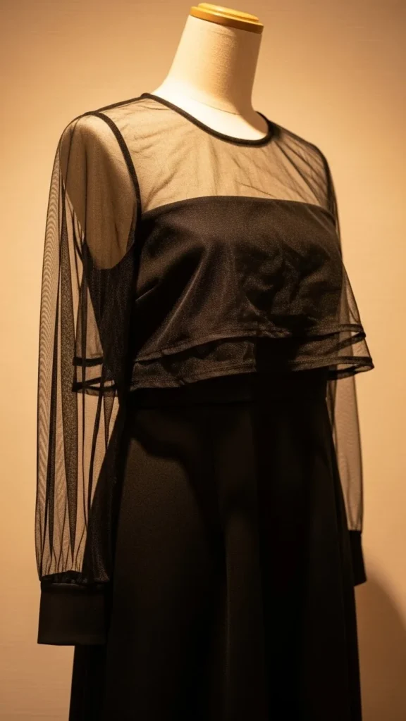 24. Sheer Sleeves Over a Simple Dress