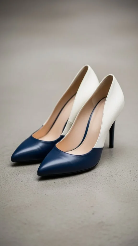27. Two-Tone Holiday Heels