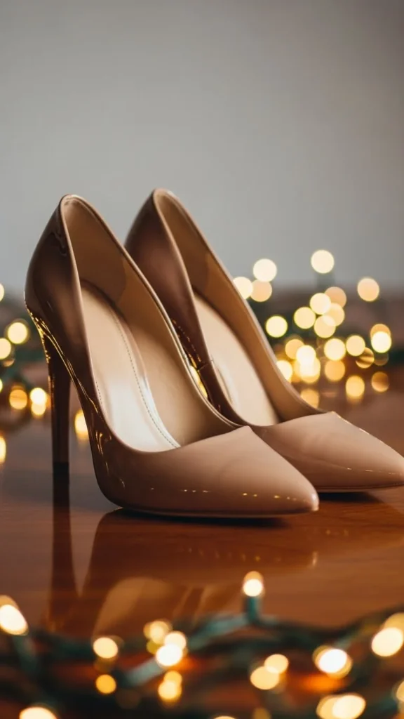 28. Classic Nude Heels with Shine