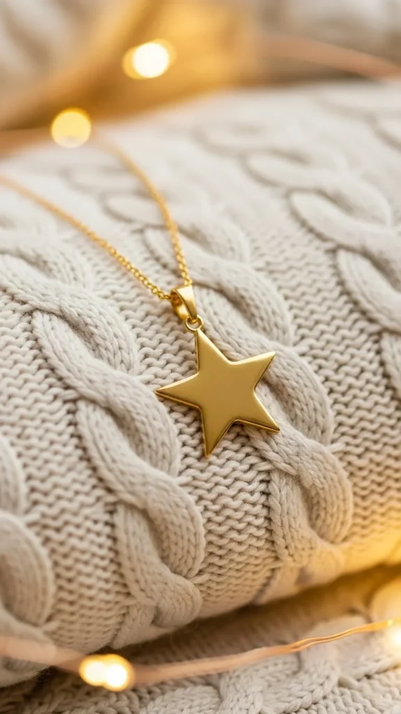 3. Gold Star Pendant Necklace