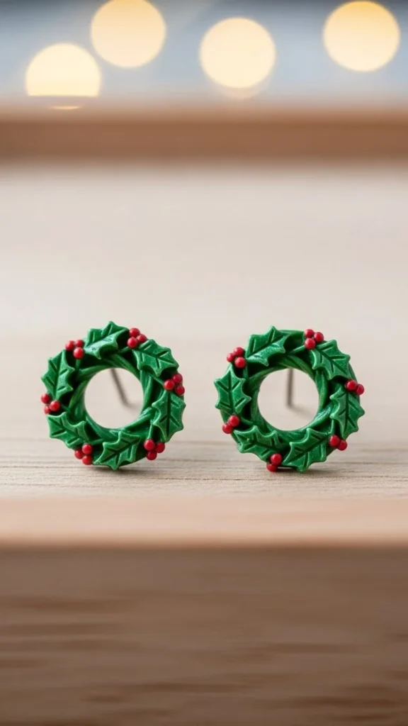 4. Mini Wreath Stud Earrings