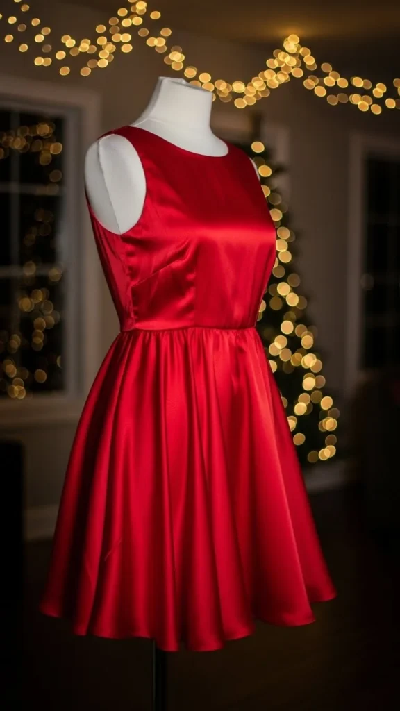 4. Red A-Line Mini Dress