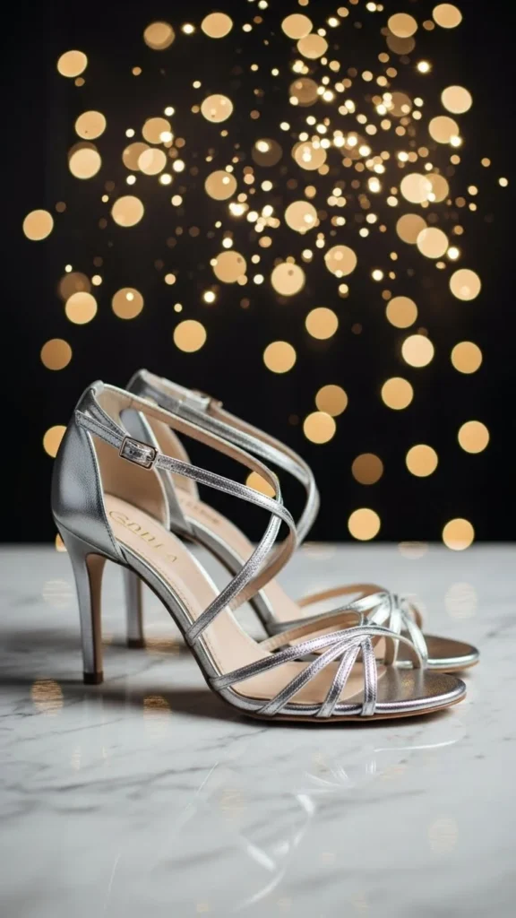 4. Silver Strappy Sandals